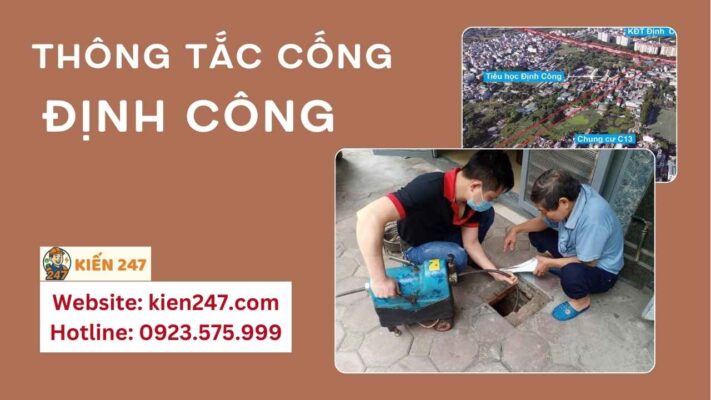 thông tắc cống tại định công