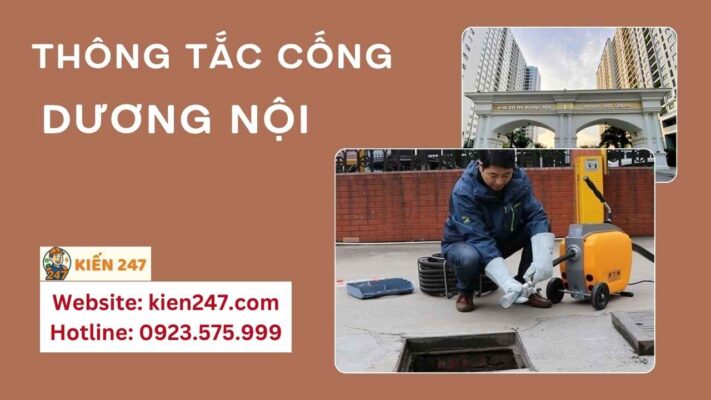 Thông tắc cống tại Dương Nội