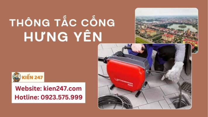 Thông tắc cống tại Hưng Yên