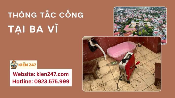 thông tắc cống tại ba vì