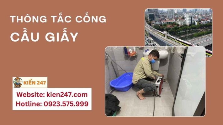 thông tắc cống tại Cầu Giấy