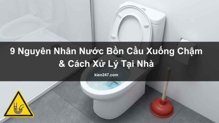 nguyên nhân nước bồn cầu xuống chậm và cách xử lý