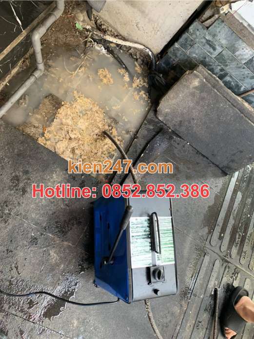 Kiến 247 thống cống nghẹt do tích tụ dầu mỡ tại quán ăn Quận 10