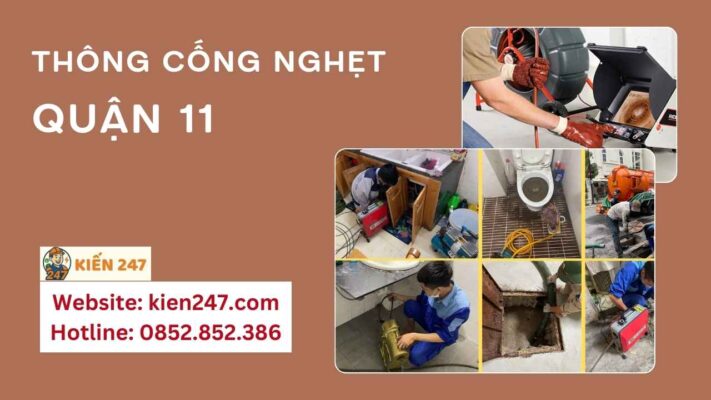 Thông Cống Nghẹt Quận 11 [Giá Rẻ 50K] ✔️ Không Đục Phá