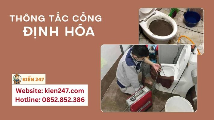 Dịch vụ thông tắc cống tại Định Hóa của Kiến 247
