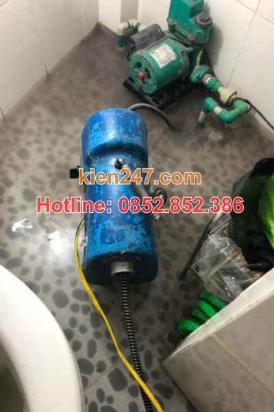 Hệ thống máy móc thông tắc cống tại Hải An của Kiến 247