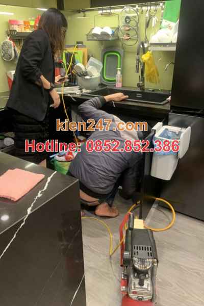 Kiến 247 thi công xử lý điểm tắc triệt để tận gốc